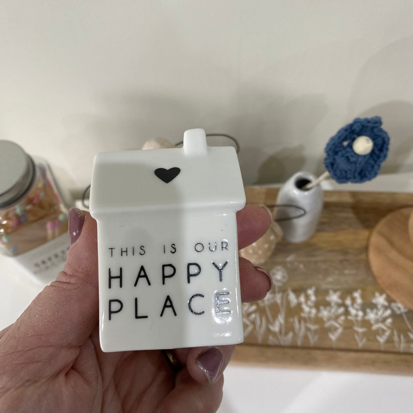 Our Happy Place Mini Porcelain House 7cm