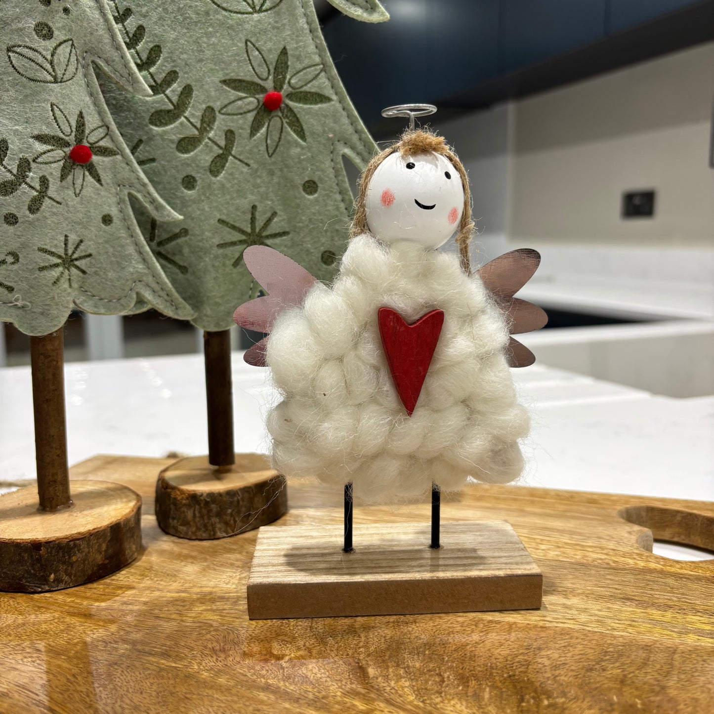 Decorative Freestanding Wooden Angel