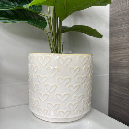 White heart planter