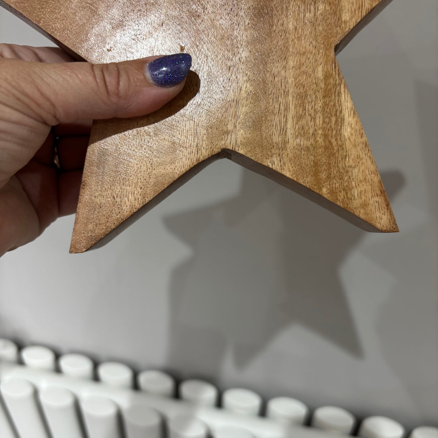 Mango wood star set - set of three