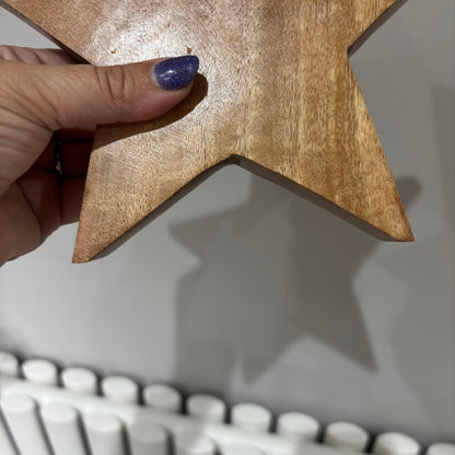 Mango wood star set - set of three
