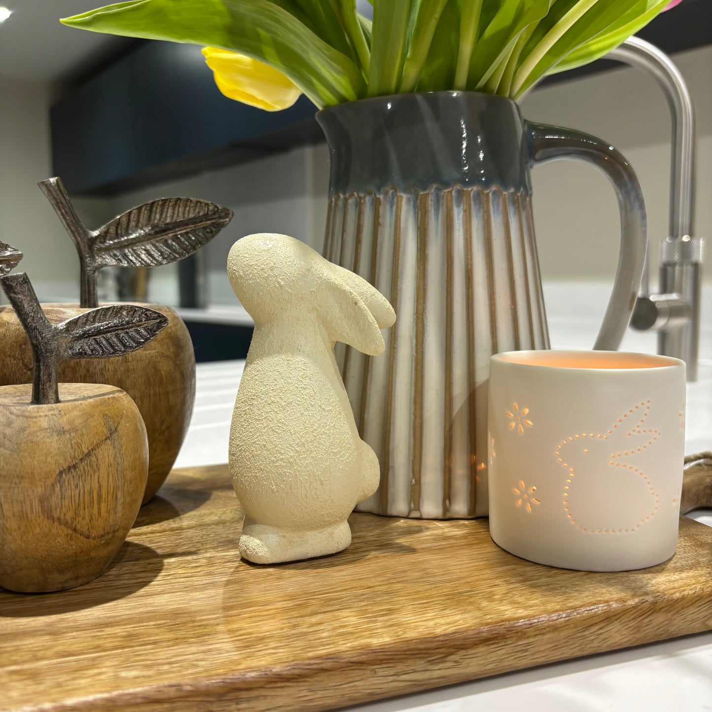 Rustic Standing Bunny Ornaments – Assorted Colours