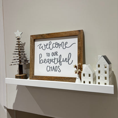 Tiered wood snowflake tree