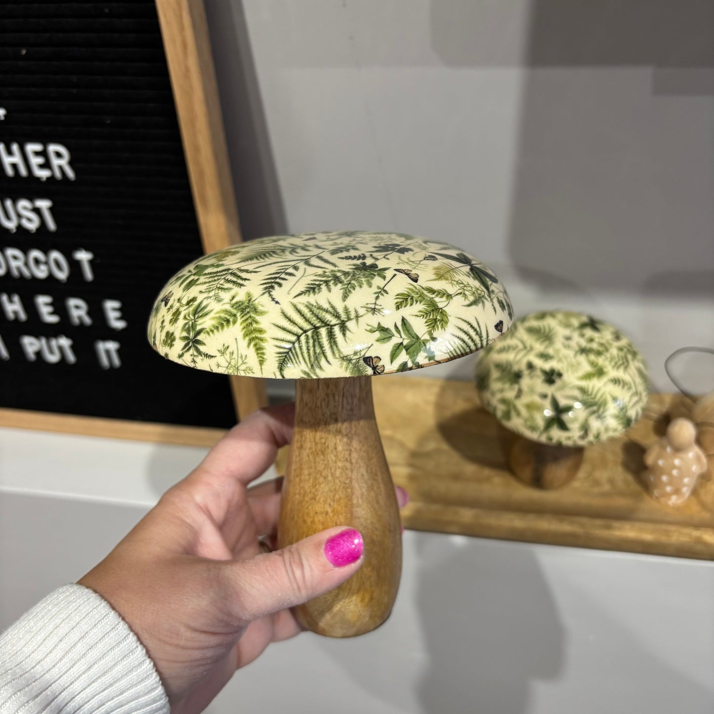 Fern Print mushroom - 2 sizes