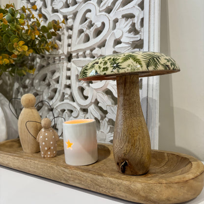 Ceramic Star Cutout T-Light Holder – 6cm x 4cm