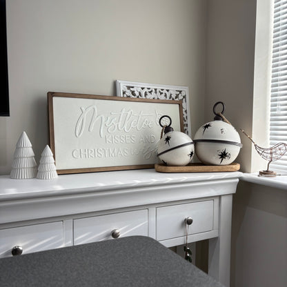 White Rustic Round Hanging Metal Bell - 3 sizes