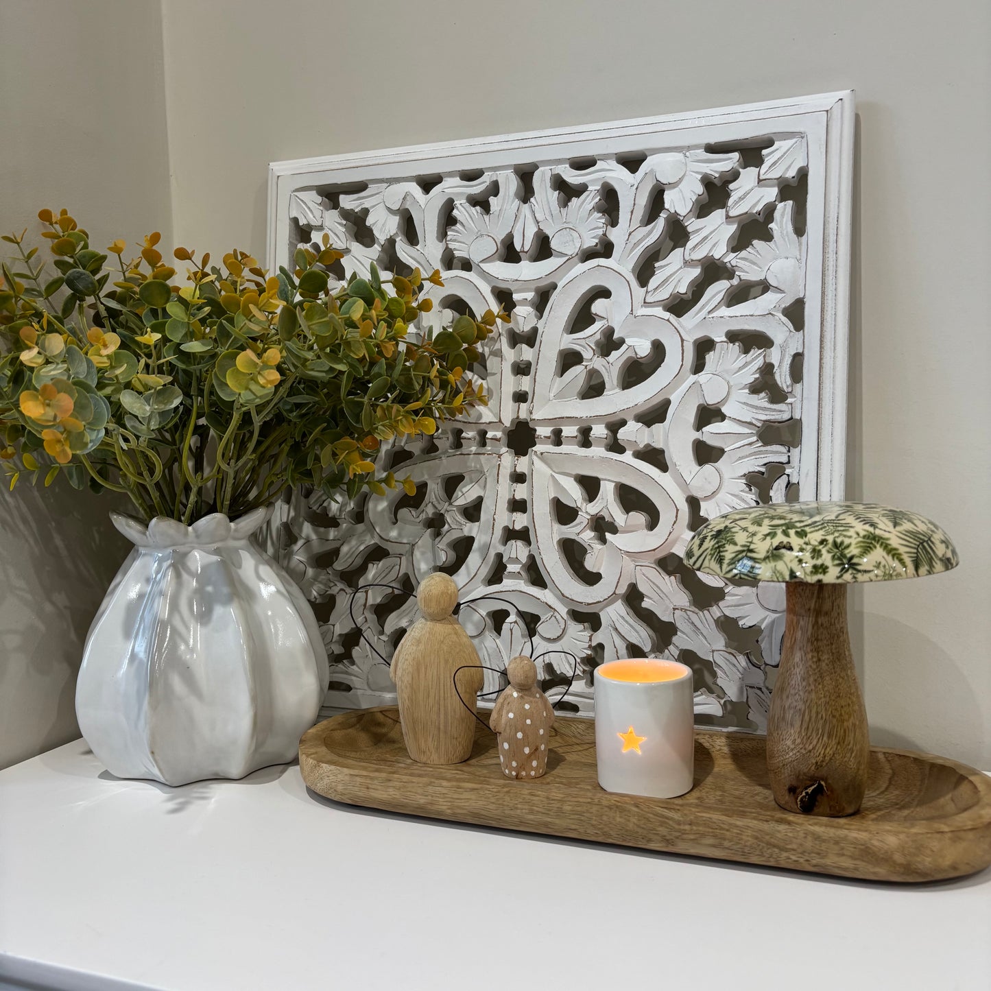 Ceramic Star Cutout T-Light Holder – 6cm x 4cm