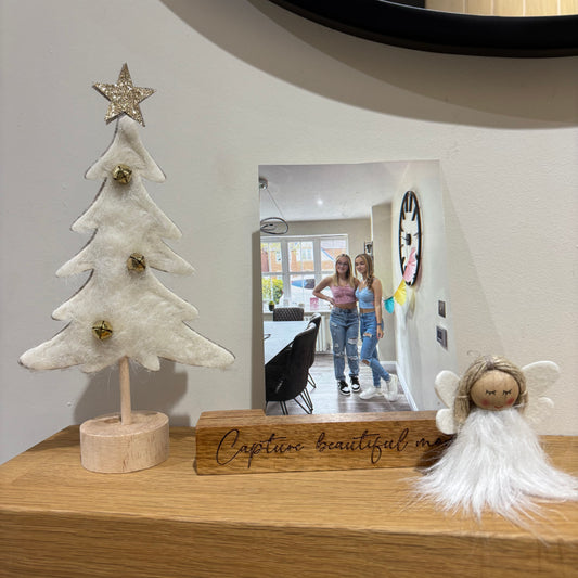Cream Felt Tree Standing Decoration
