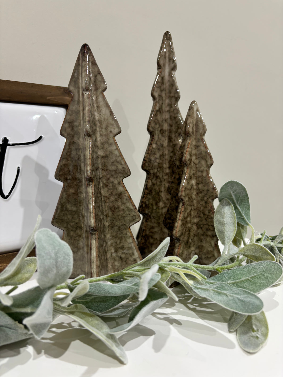 Brown Ceramic Christmas Tree Decoration