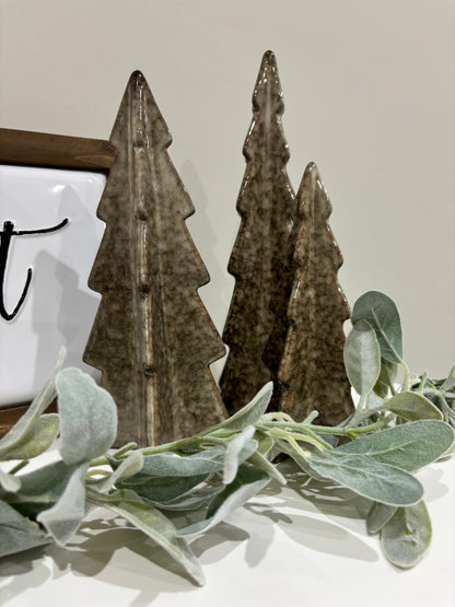 Brown Ceramic Christmas Tree Decoration