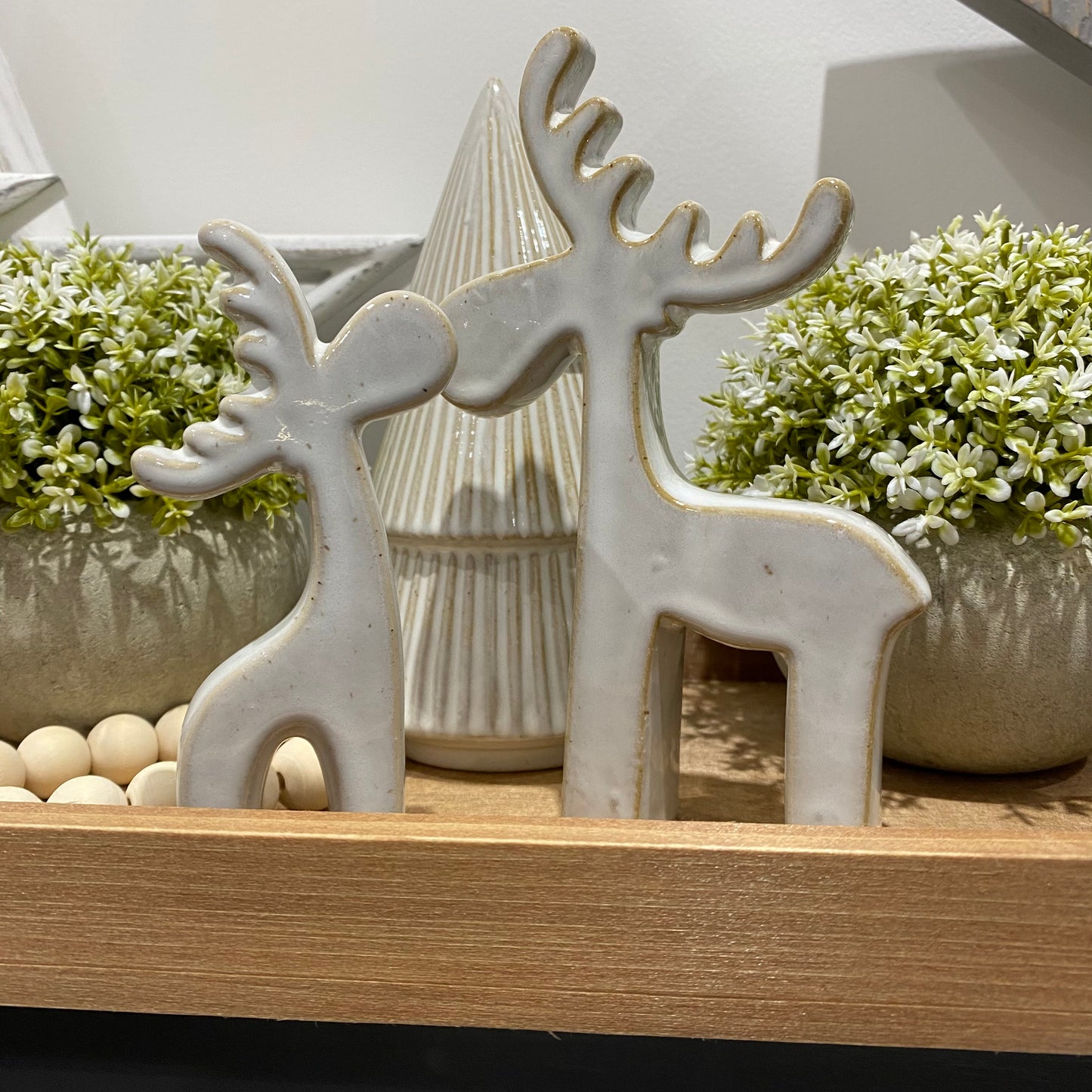 Natural Reindeers - set of 2