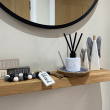 Load image into Gallery viewer, Mango wood styling plate with grey or blue grey enamel