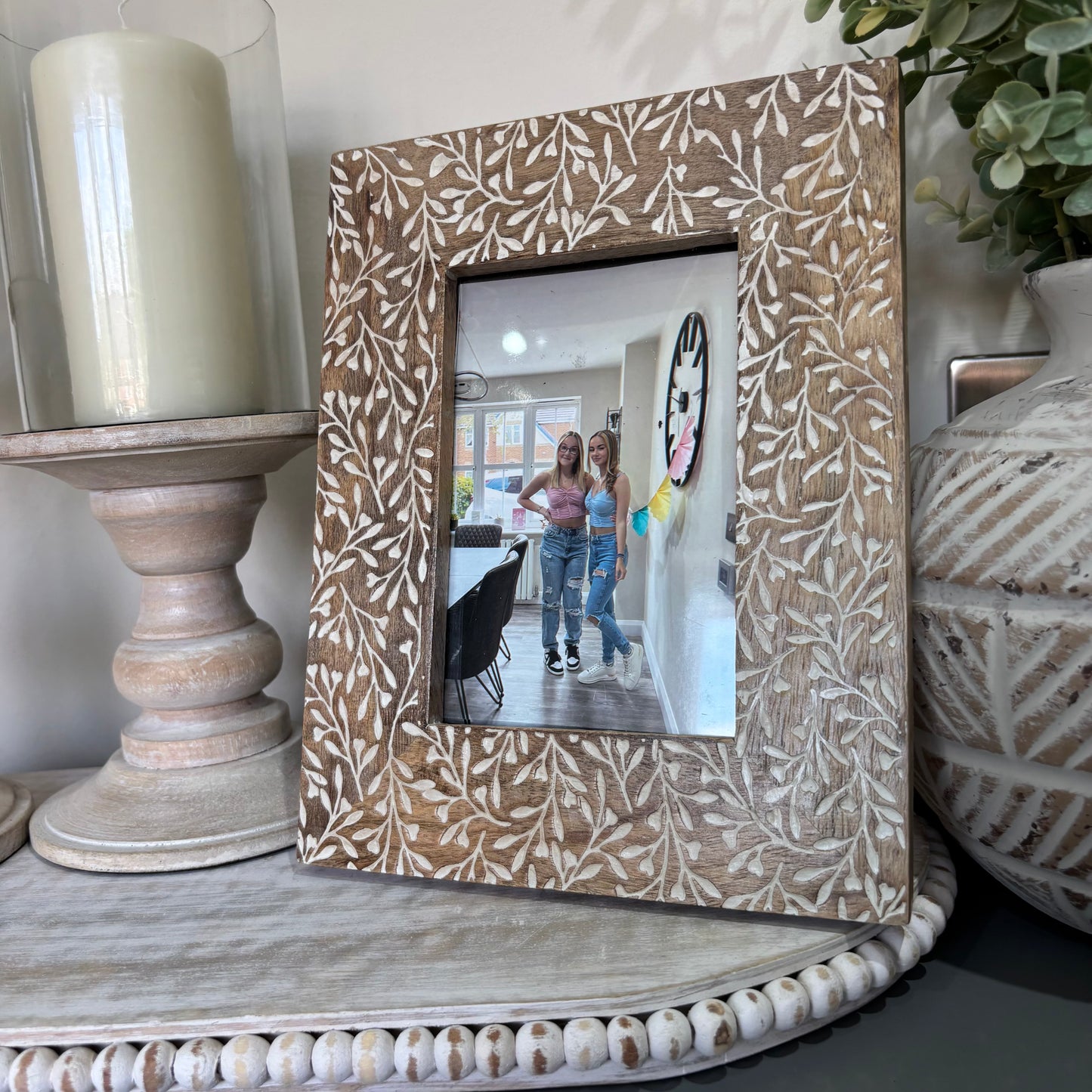 Arborea leaf etched photo frame