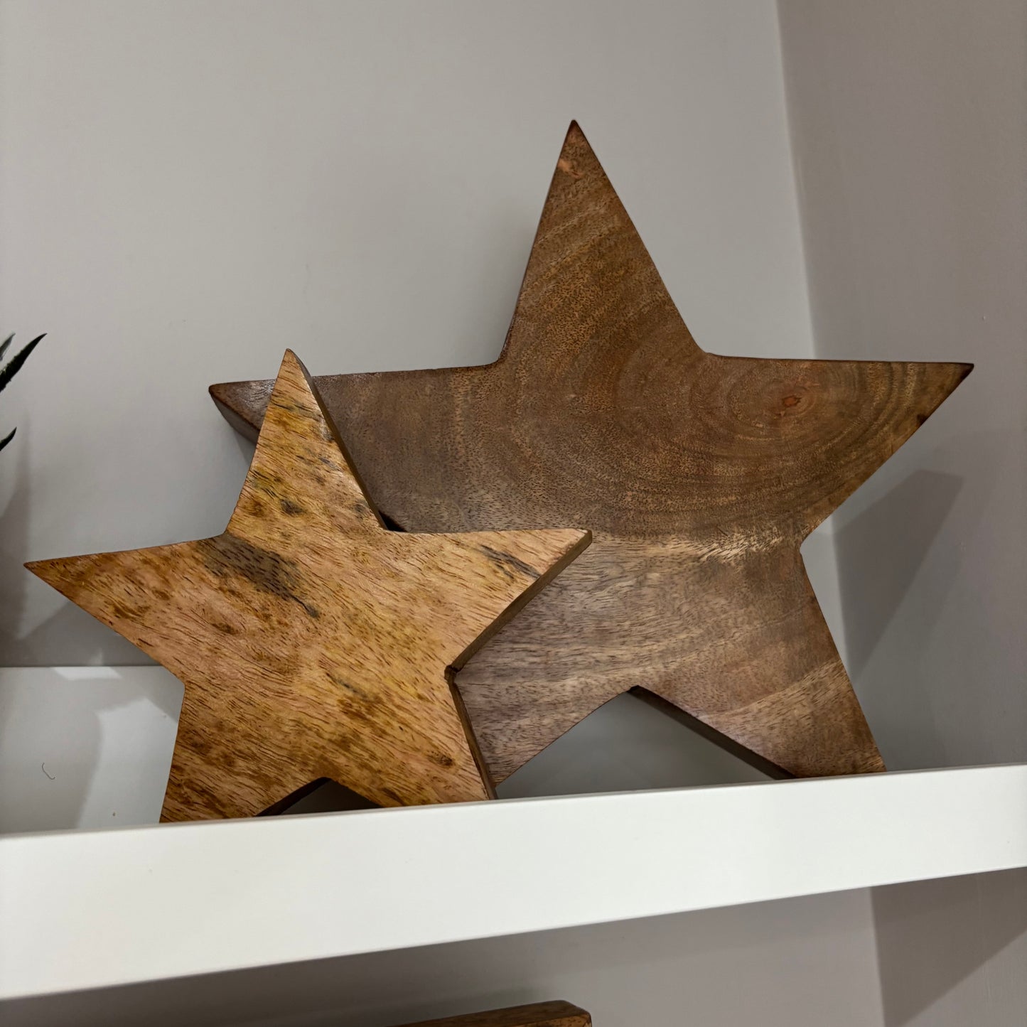 Mango wood star set - set of three
