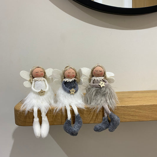 Shelf sitting fabric angel