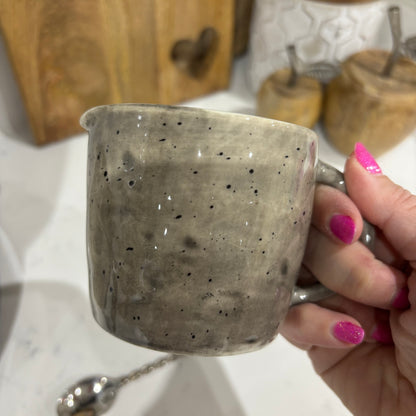 Neutral Porcelain Jug – Speckled Wash Design