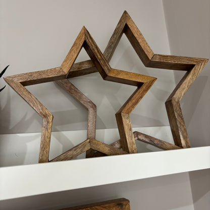 Mango Wood Open Star Set – Set of