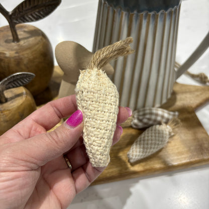 Natural Fabric Carrots, set of 6