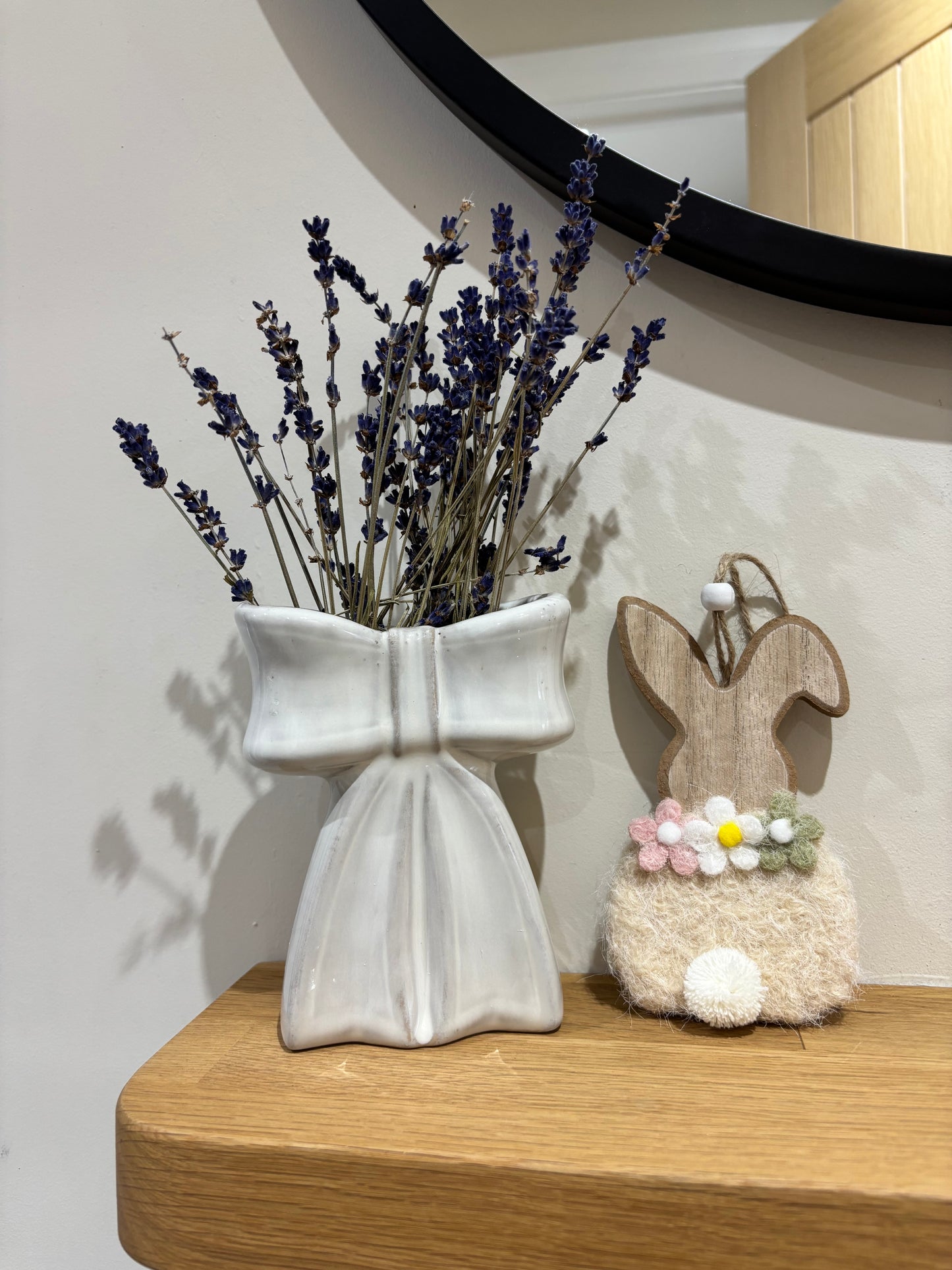 Felt Rabbit With Flower Decoration