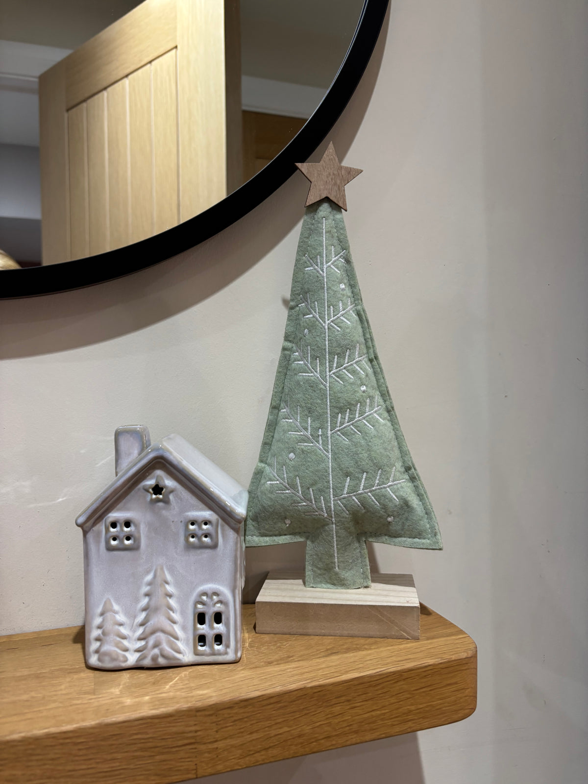 LED house with trees