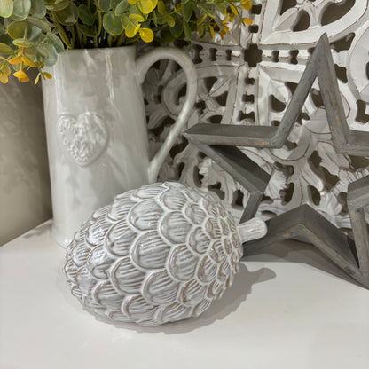 Ceramic White Reactive Glaze Pinecone