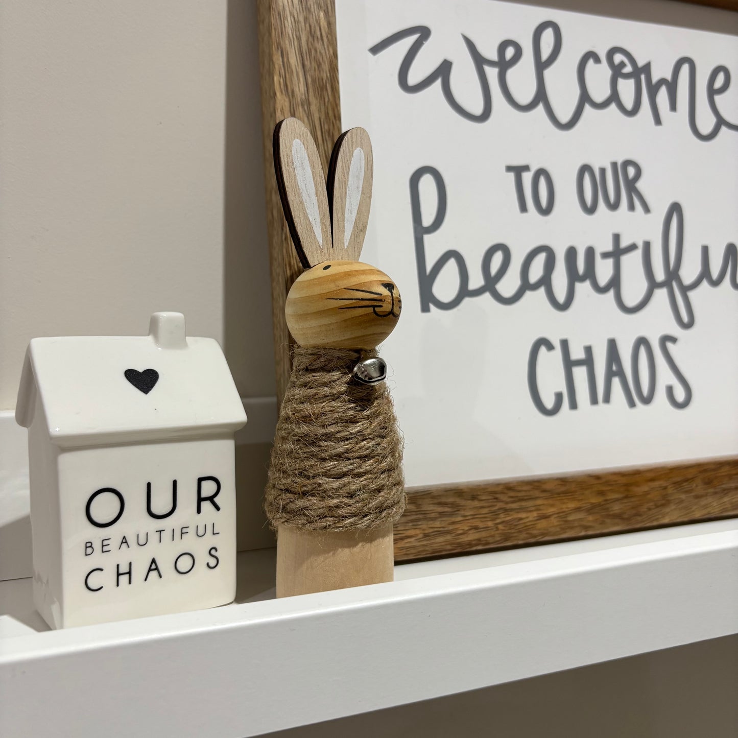 Wooden Rope Bunny Rabbit