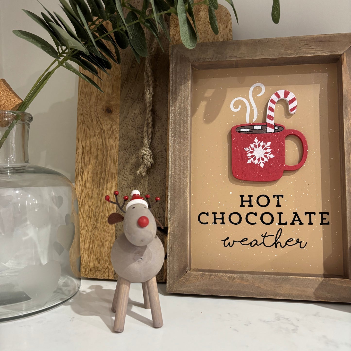 Rustic Reindeer with hat