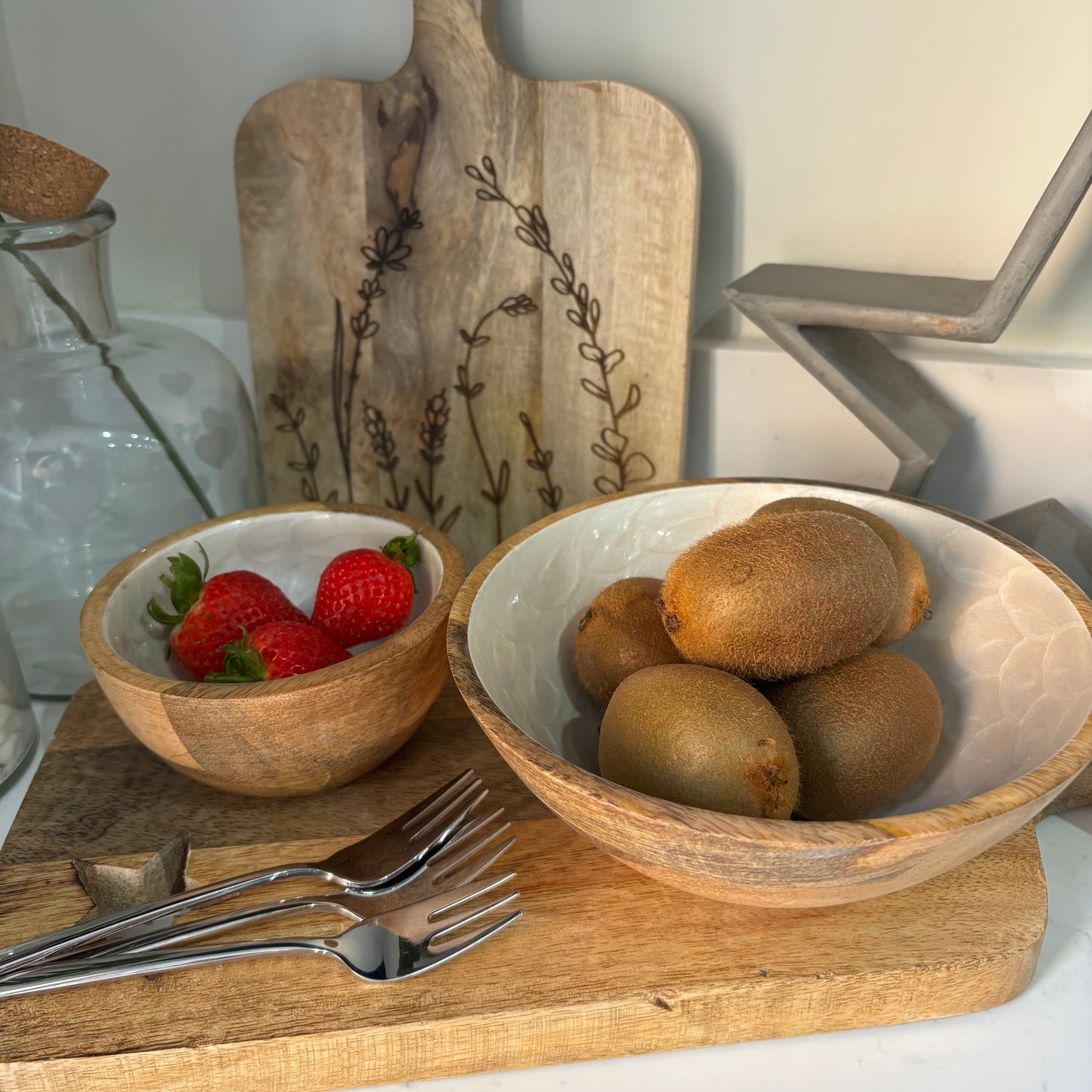 Capiz Style Enamel Bowl - 2 sizes