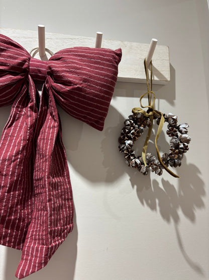 Mini Pinecone Christmas Wreath with Gold Bow