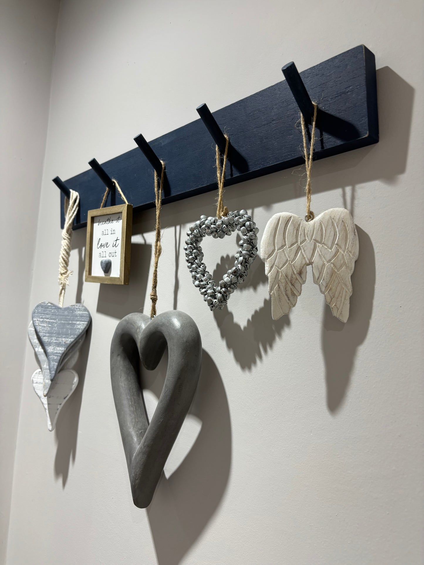 Navy Long Wood Peg Board