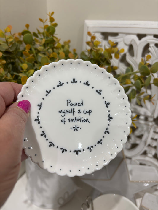 Scallop Coaster - Poured myself a cup of Ambition