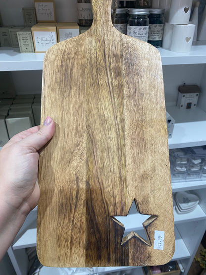 Cut Out Star Wooden Board - imperfect