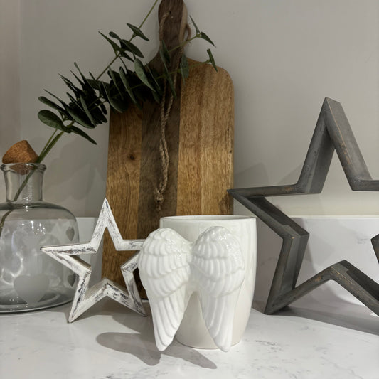 White Angel wing mug