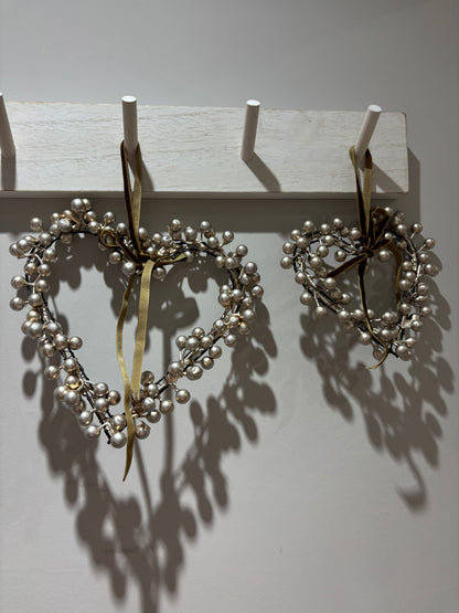 Champagne Berry Heart Wreath - 2 sizes
