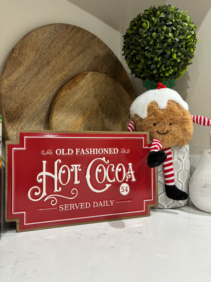 Happy Christmas Pudding Shelf Sitter – Imperfect