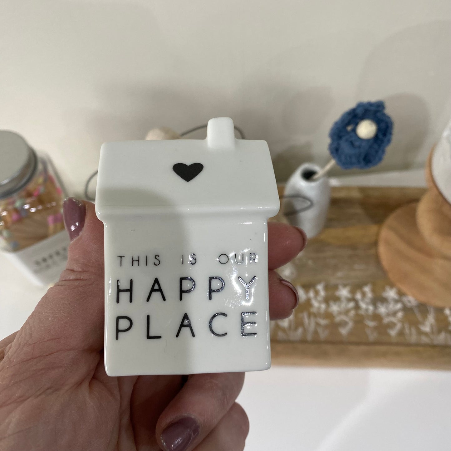 Our Happy Place Mini Porcelain House 7cm