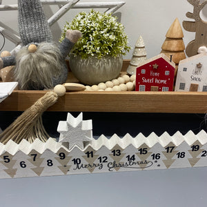 White and Wood Advent Countdown