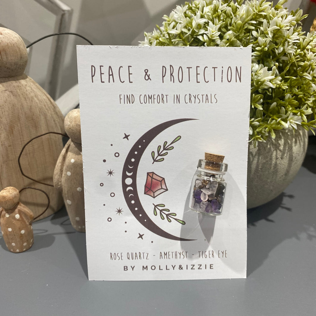 Tiny Jar of Crystals - Peace & Protect