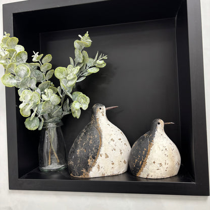 Rustic Wooden Stout Bird Ornament | Decorative Wooden Shelf Décor (Available in 2 Sizes)