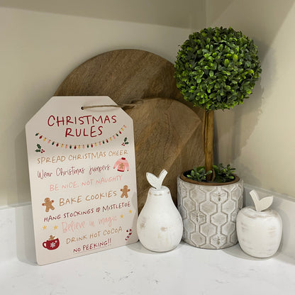 Sugarplum Fun Christmas Rules Sign