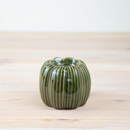 Green Porcelain Pumpkin Candle Holder