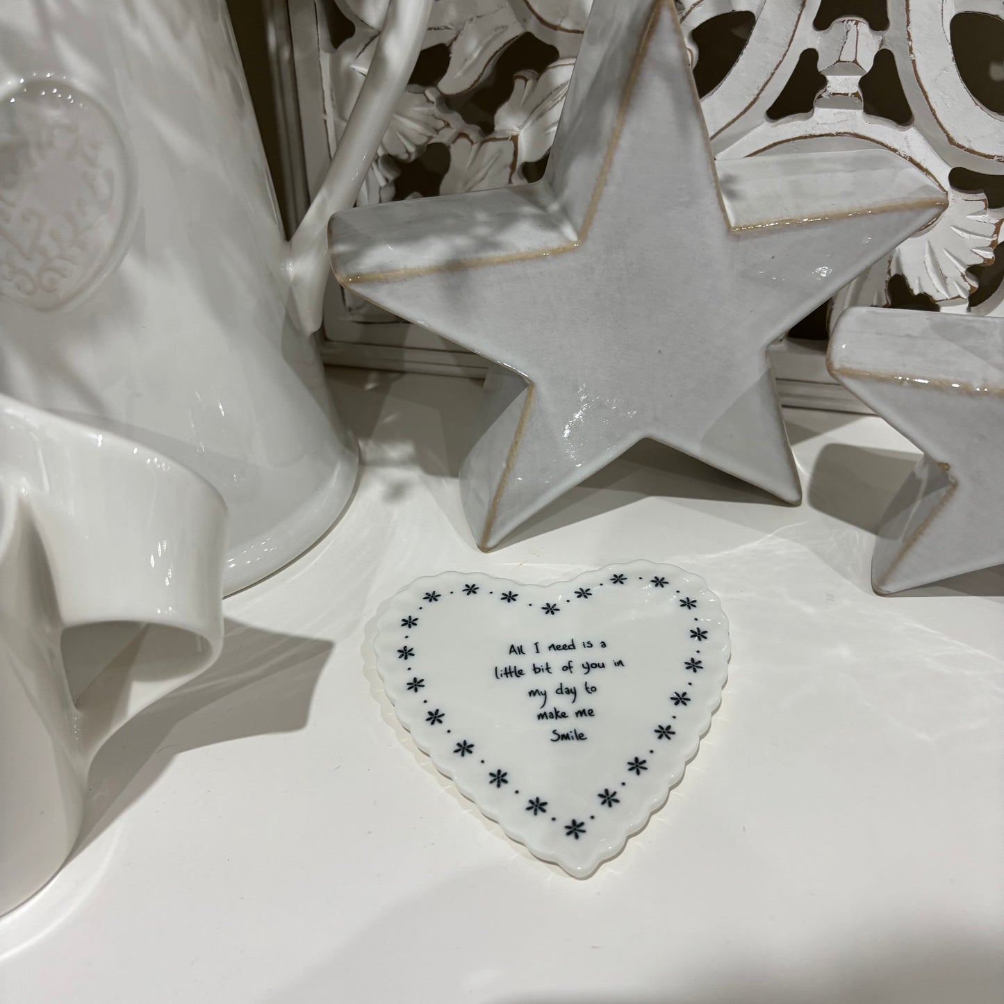 Scallop Heart Coaster – All I need is a little bit of you