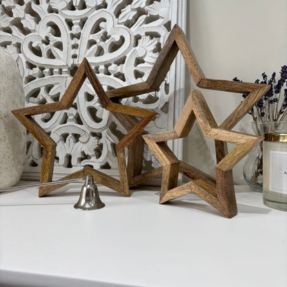 Mango Wood Open Star Set – Set of