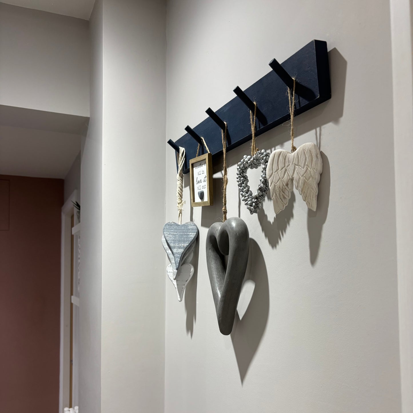 Navy Long Wood Peg Board