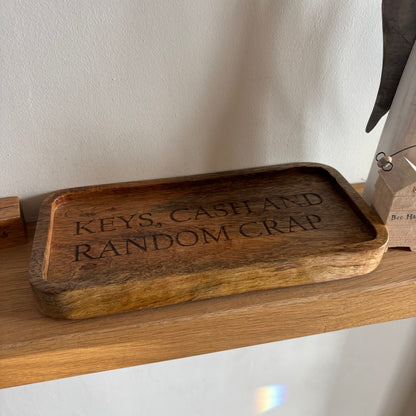 Wooden tray for random things