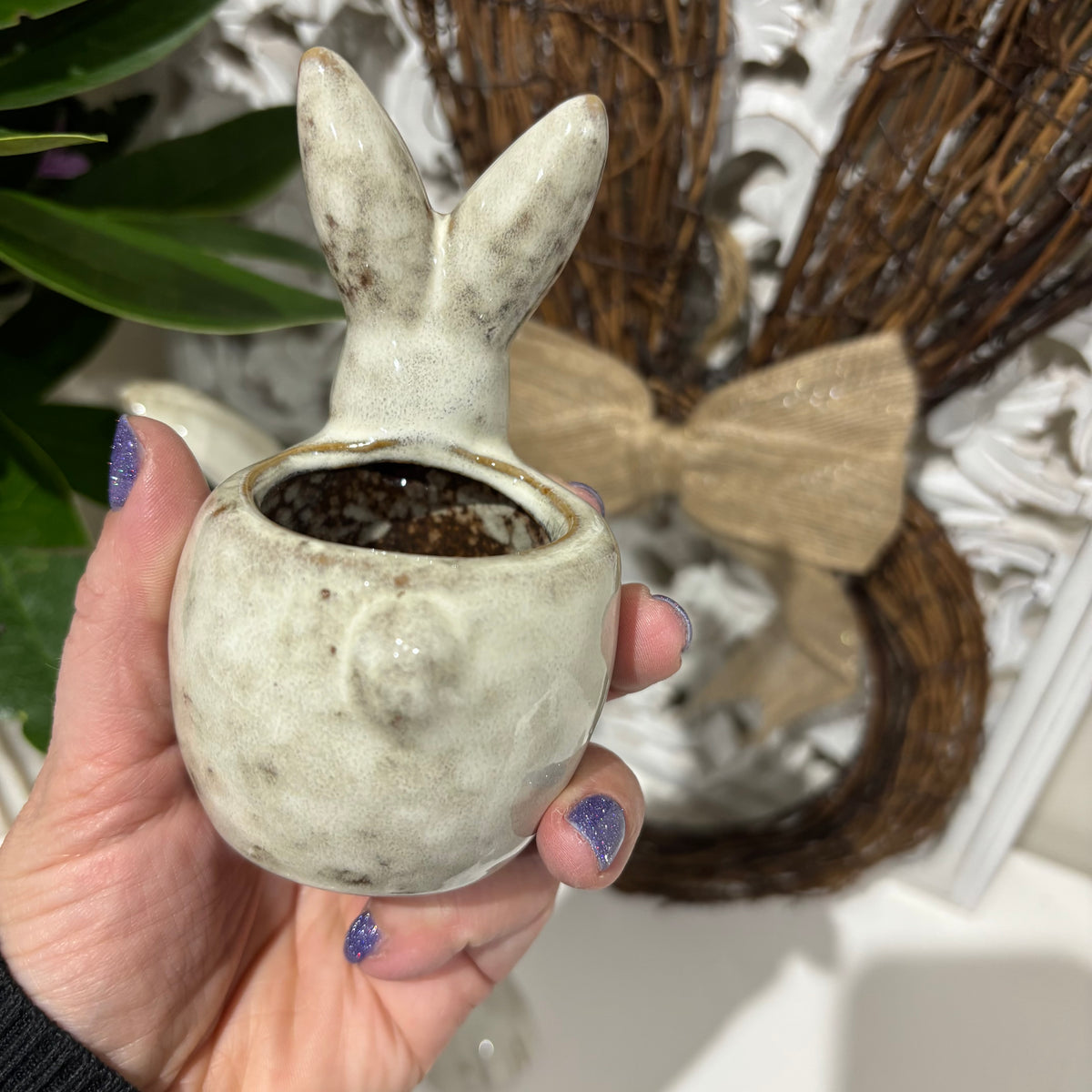 Ceramic Rabbit Tea Light Holder
