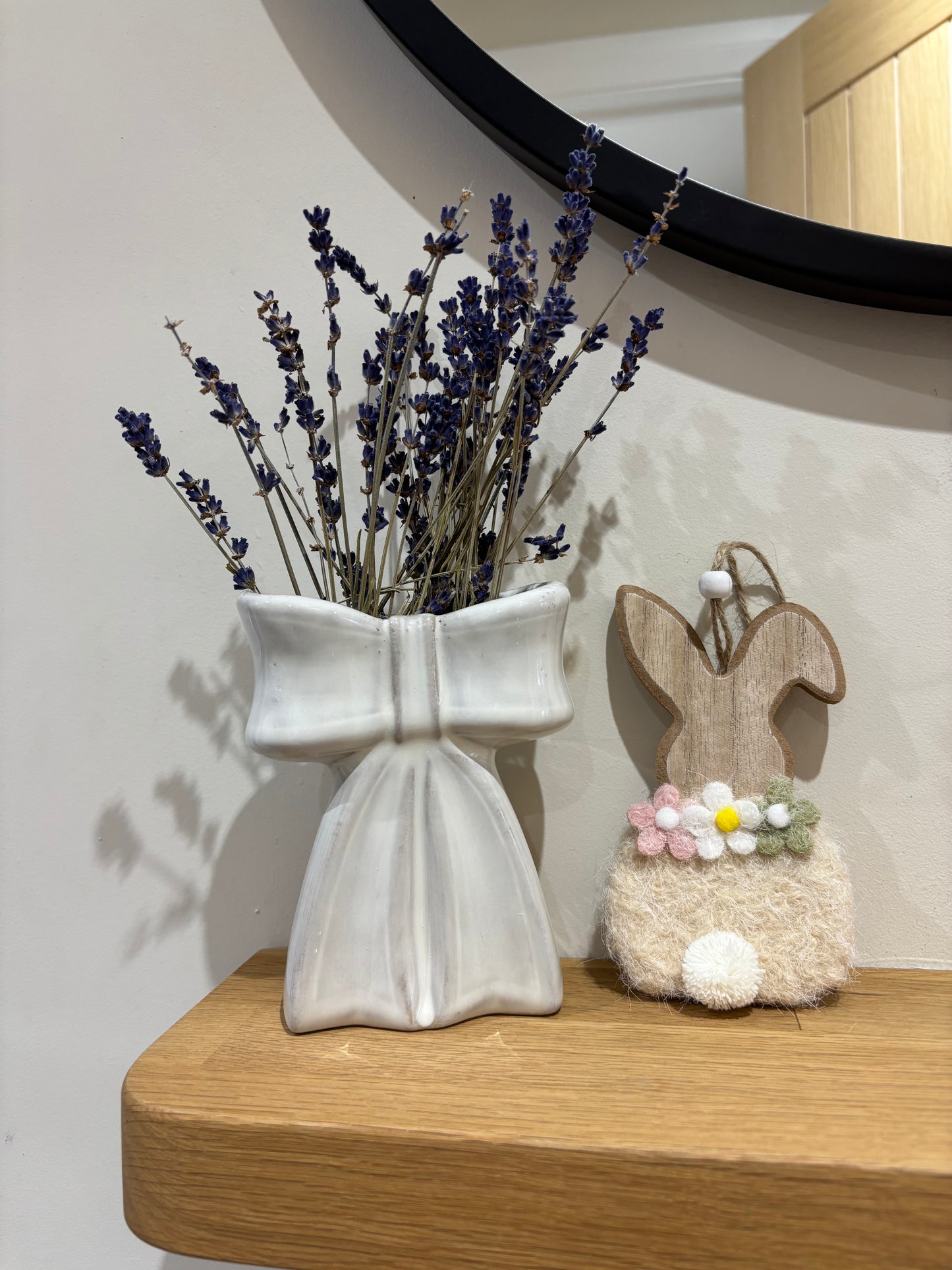 Felt Rabbit With Flower Decoration