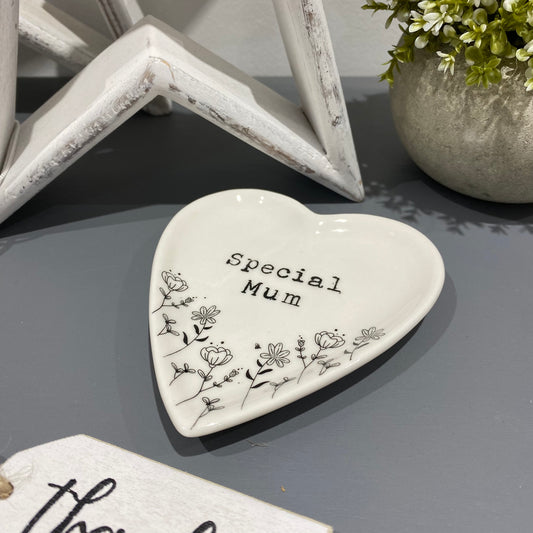 Special Mum Trinket Dish with Floral Design