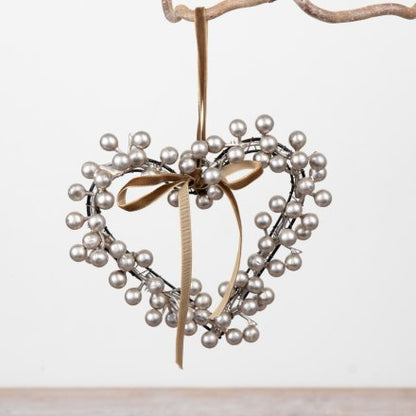 Champagne Berry Heart Wreath - 2 sizes