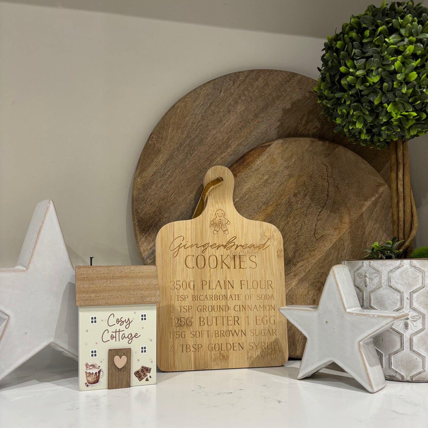 Gingerbread Cookies Bamboo Serving Board